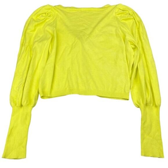 525 AMERICA Puffed-Sleeve Cropped Cardigan Sz Large - Picture 4 of 4